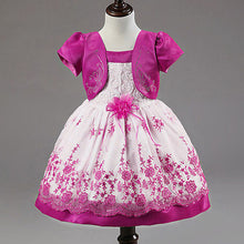 Load image into Gallery viewer, Fashion girls dress Sleeves Roses Fake Two Piece