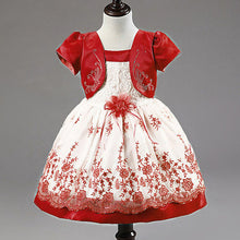 Load image into Gallery viewer, Fashion girls dress Sleeves Roses Fake Two Piece