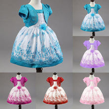 Load image into Gallery viewer, Fashion girls dress Sleeves Roses Fake Two Piece