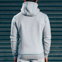Load image into Gallery viewer, CozyFit Hoodie - Grey &amp; Blue