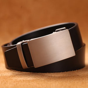 Genuine Cow Leather Automatic Belt For Men Formal Automatic Buckle