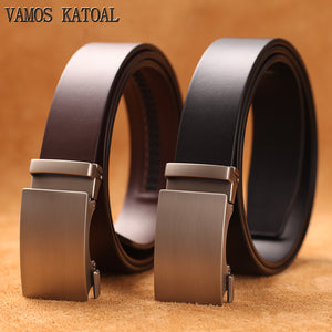 Genuine Cow Leather Automatic Belt For Men Formal Automatic Buckle