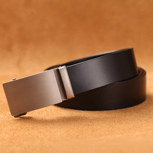 Genuine Cow Leather Automatic Belt For Men Formal Automatic Buckle