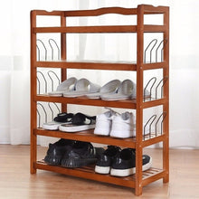 Load image into Gallery viewer, 5-Tier Wooden Shoe Rack Shelf Storage
