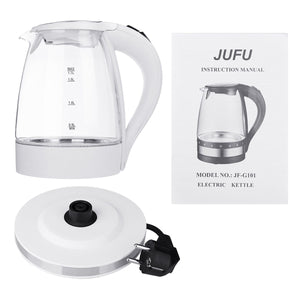 Glass 1.7L 1850W LED Illumination Electric Kettle Rapid Boiler Water Kettle Jug Home Office Drinkware Kitchen Appliance