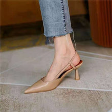 Load image into Gallery viewer, Salu High Thin Heels Sandals for Woman Basic Model Genuine Leather Casual 34-40 Size Sandals Women Pointed Toe Womans Shoes