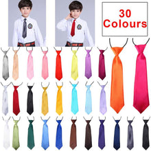 Load image into Gallery viewer, Children Tie Necktie Bowknot Collar Flower School Boy Uniform Bow Tie Kids Wedding Tie Solid Rope Tie Elastic Band Easy To Wear
