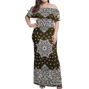 Design New dress Style Fabrics Long Dress Summer Wear New Fashion Women Plus Size Bandana Print Clothing One Shoulder Dresse