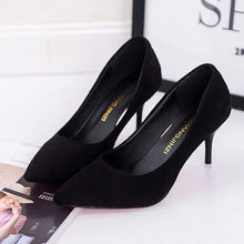 Load image into Gallery viewer, Women&#39;s Shoes Large Size Boats Shoes Woman High Heels Wedding Shoes Pumps zapatos mujer 2020 Thick Heels ladies shoes Black Red