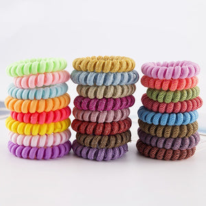 4PCS/lot New high quality telephone line child lady hair ring Scrunchie Elastic Hair Band Hair Ties Rope Hair Accessories