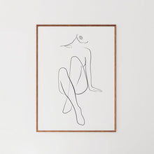 Load image into Gallery viewer, Bedroom Wall Decor Canvas Painting Get Naked Sign Canvas Art Poster One Line Sexy Woman Drawing Canvas Picture Fashion Painting