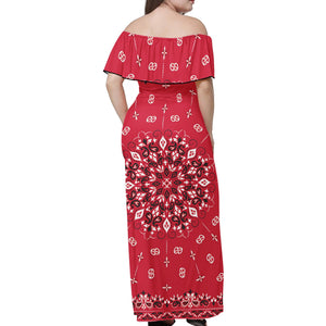 Design New dress Style Fabrics Long Dress Summer Wear New Fashion Women Plus Size Bandana Print Clothing One Shoulder Dresse
