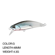 Load image into Gallery viewer, 1pcs Mini Sinking Minnow Wobblers Fishing Lures 48mm 4.3g Trout Artificial Plastic Hard Bait Jerkbait Crankbait Fishing Tackle