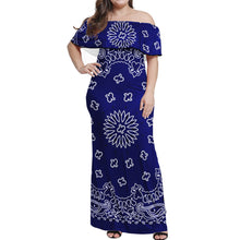 Load image into Gallery viewer, Design New dress Style Fabrics Long Dress Summer Wear New Fashion Women Plus Size Bandana Print Clothing One Shoulder Dresse