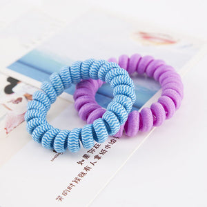 4PCS/lot New high quality telephone line child lady hair ring Scrunchie Elastic Hair Band Hair Ties Rope Hair Accessories