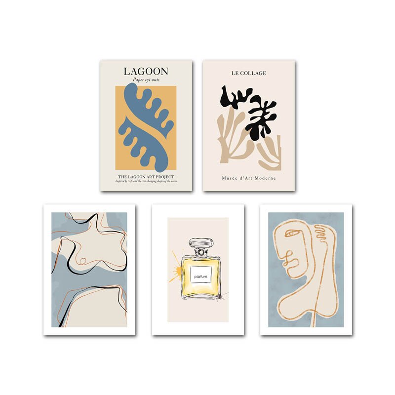 Matisse Abstract Plant Canvas Wall Painting Line Drawing Woman Poster Print Perfume Fashion Art Picture Modern Living Room Decor 1