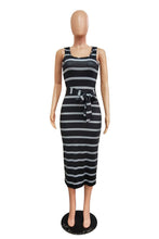 Load image into Gallery viewer, Rainbow Striped Print Casual T Shirt Dress Women One Shoulder Short Sleeve Loose Sexy Dress Summer Plus Size Midi Party Dresses