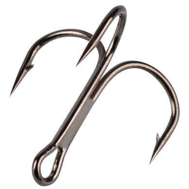 50Pcs/lot  Fishing Treble Hook Size 2/4/6/8/10/12/14 High Carbon Steel Sharp Barbed Black/Brown/White