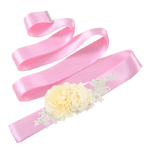 Load image into Gallery viewer, S172 New Ivory Flowers Wedding Belts Bridal Sash Bride Bridesmaid Dress Accessories Women Prom Party Dress Evening Dresses Belt