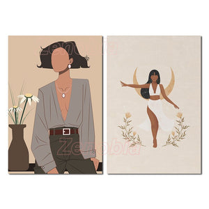 Nordic Abstract Figure Poster Line Fashion Woman Canvas Painting Wall Art Home Decoration Hd Print for Bedroom and Living Room