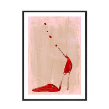 Load image into Gallery viewer, Abstract Woman Portrait Canvas Painting Line Wall Art Posters and Prints Fashion Woman Red High-Heeled Shoes Home Decoration