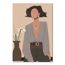 Load image into Gallery viewer, Nordic Abstract Figure Poster Line Fashion Woman Canvas Painting Wall Art Home Decoration Hd Print for Bedroom and Living Room