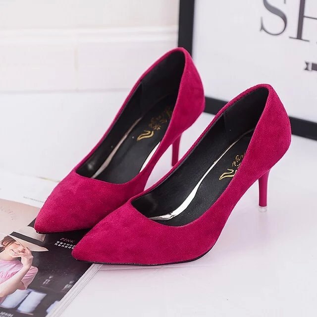 Women's Shoes Large Size Boats Shoes Woman High Heels Wedding Shoes Pumps zapatos mujer 2020 Thick Heels ladies shoes Black Red