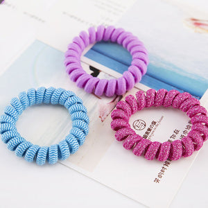 4PCS/lot New high quality telephone line child lady hair ring Scrunchie Elastic Hair Band Hair Ties Rope Hair Accessories