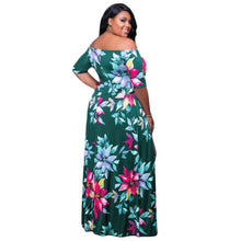 Load image into Gallery viewer, European and American Plus Size Women&#39;s Digital Printing One-Piece Split European and American Dress