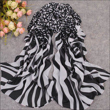 Load image into Gallery viewer, Long Chiffon Silk scarves 1PC 50*160cm Sexy Design Leopard  Zebra Line Print Woman Lady scarves Muffler P5A16274