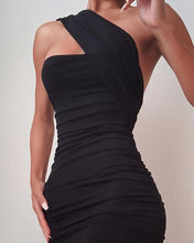 Load image into Gallery viewer, Sexy Slim Fit Plus Size Female Tight Dress 2021 Women Ladies Fashion One Shoulder Sleeveless Solid Color Party Bodycon Dress