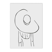 Load image into Gallery viewer, Fashion Canvas Painting Pretty Woman Posters Abstract Line Pictures Geometry Art Prints Nordic Paintings For Home Decoration