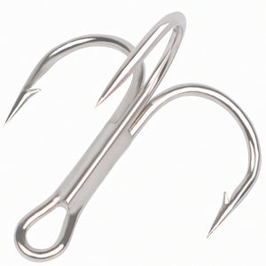 50Pcs/lot  Fishing Treble Hook Size 2/4/6/8/10/12/14 High Carbon Steel Sharp Barbed Black/Brown/White