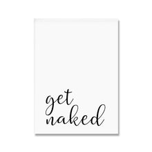 Load image into Gallery viewer, Bathroom Wall Decor Canvas Painting Get Naked Sign Canvas Art Poster One Line Sexy Woman Fashion Painting Drawing Canvas Picture