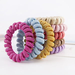 4PCS/lot New high quality telephone line child lady hair ring Scrunchie Elastic Hair Band Hair Ties Rope Hair Accessories