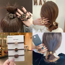 Load image into Gallery viewer, Hair Bands Combination Female Rubber Band Line Elastic Hair Band Rope Simple Retro Star Leopard Print Ponytail Female