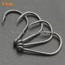 Load image into Gallery viewer, Carp Fishing Hooks Wide Gape Barbed Hook Quality Carbon Steel Curve Shank Made In Japan Carp Hair Chod Rigs