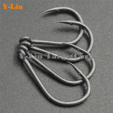 Load image into Gallery viewer, Carp Fishing Hooks Wide Gape Barbed Hook Quality Carbon Steel Curve Shank Made In Japan Carp Hair Chod Rigs