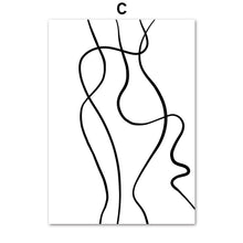 Load image into Gallery viewer, Abstract Line Body Art Fashion Sexy Woman Wall Art Canvas Painting Nordic Posters and Prints Wall Pictures for Living Room Decor