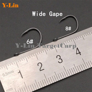 Carp Fishing Hooks Wide Gape Barbed Hook Quality Carbon Steel Curve Shank Made In Japan Carp Hair Chod Rigs
