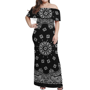 Design New dress Style Fabrics Long Dress Summer Wear New Fashion Women Plus Size Bandana Print Clothing One Shoulder Dresse