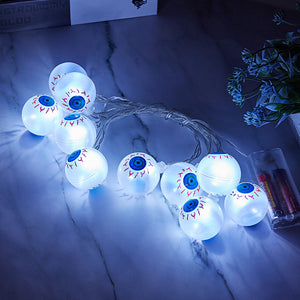 Halloween pumpkin lights string ghost string lights ghost spider truss bat led battery USB decorative lights
