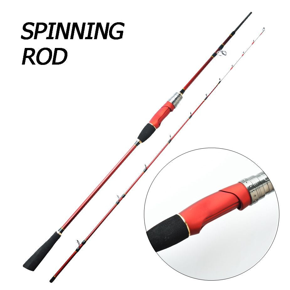 1.68m 1.8m 1.98m Light Jigging Squid Fishing Rod Spinning Lure Max 120g 2 Sections M Titanium Tip Sea Boat Fishing Rod Casting