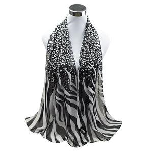 Long Chiffon Silk scarves 1PC 50*160cm Sexy Design Leopard  Zebra Line Print Woman Lady scarves Muffler P5A16274