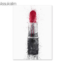 Load image into Gallery viewer, Abstract Fashion Wall Art Painting Sexy Line Woman Wall Print High Heels Lipstick Perfume Prints Nordic Wall Pictures Home Decor