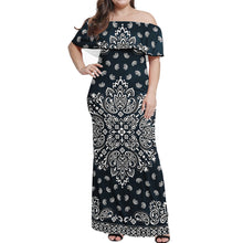 Load image into Gallery viewer, Design New dress Style Fabrics Long Dress Summer Wear New Fashion Women Plus Size Bandana Print Clothing One Shoulder Dresse