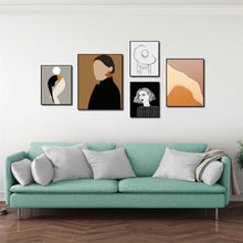Load image into Gallery viewer, Fashion Canvas Painting Pretty Woman Posters Abstract Line Pictures Geometry Art Prints Nordic Paintings For Home Decoration