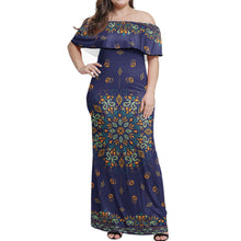 Load image into Gallery viewer, Women&#39;s Party Clothing One Shoulder Dresses Plus Size Sexy vintage Long Dresses Print On Demand Bandana Print dress Style 1
