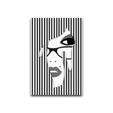 Load image into Gallery viewer, Black White Fashion Woman Lines Canvas Poster Nordic Abstract Wall Art Print Painting Modern Picture Living Room Decoration