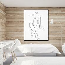 Load image into Gallery viewer, Bedroom Wall Decor Canvas Painting Get Naked Sign Canvas Art Poster One Line Sexy Woman Drawing Canvas Picture Fashion Painting